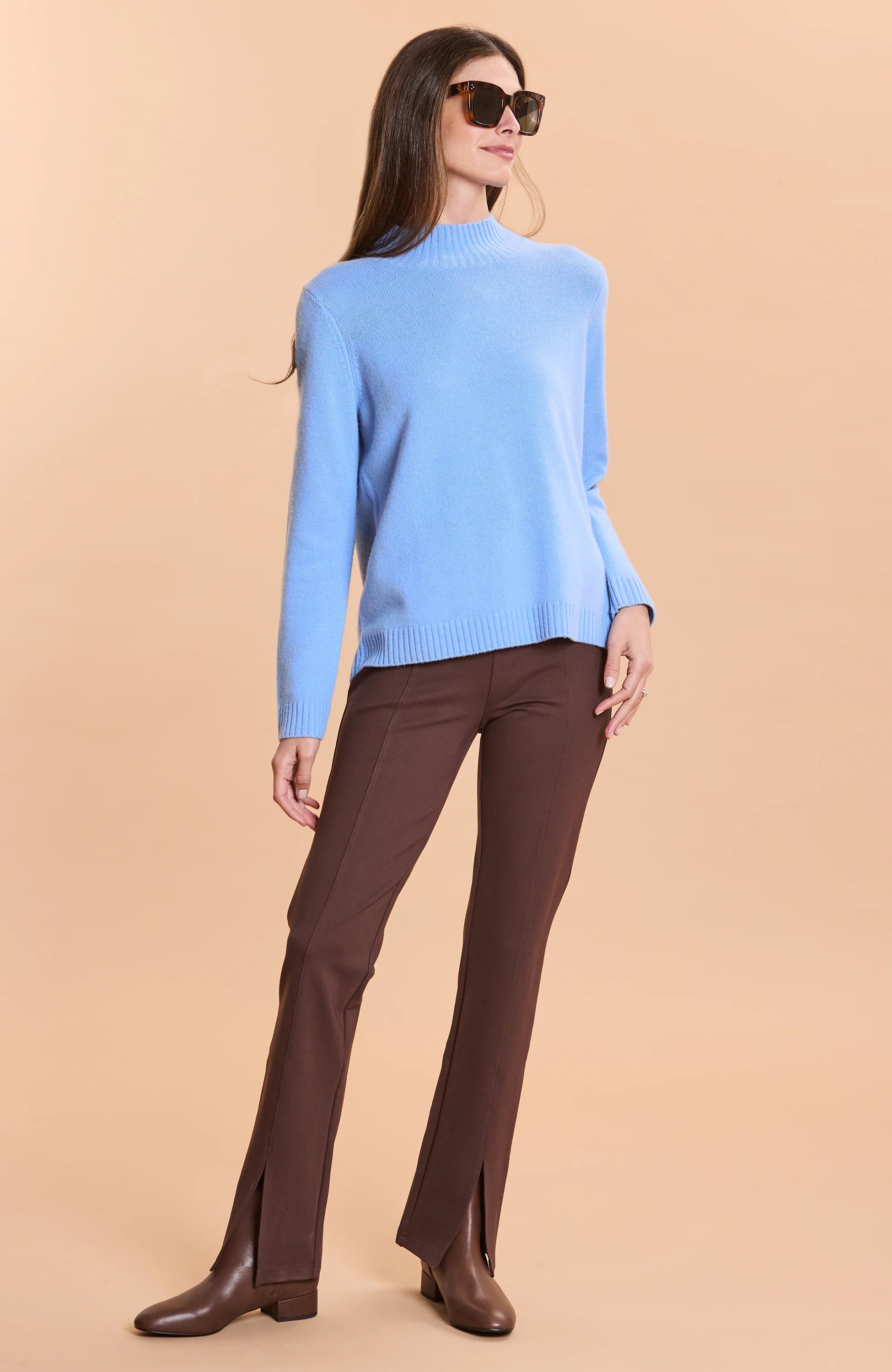 Casual Trend Pieces Trendy Casuals Tyler Boe Button Back Cashmere Sweater Wedgewood