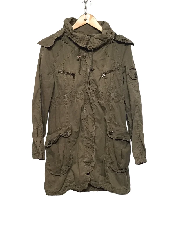 Relaxed Street Styles Cozy Looks Khaki Green Jacket (Size M)