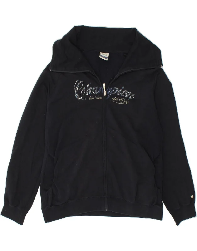 Cozy Day Outfits Chic Layers CHAMPION Womens Graphic Tracksuit Top Jacket UK 18 XL Navy Blue Cotton Cozy Day Outfits Chic Layers CHAMPION Womens Graphic Tracksuit Top Jacket UK 18 XL Navy Blue Cotton