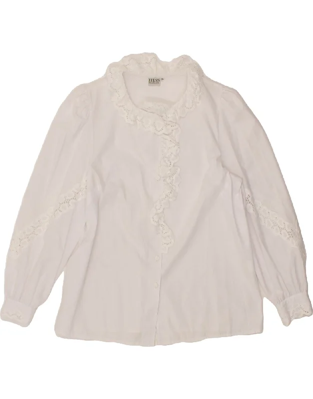 Simple Fashion Styles Comfy Textiles HESS FRACKMANN Womens Shirt Blouse EU 44 XL White Cotton Simple Fashion Styles Comfy Textiles HESS FRACKMANN Womens Shirt Blouse EU 44 XL White Cotton