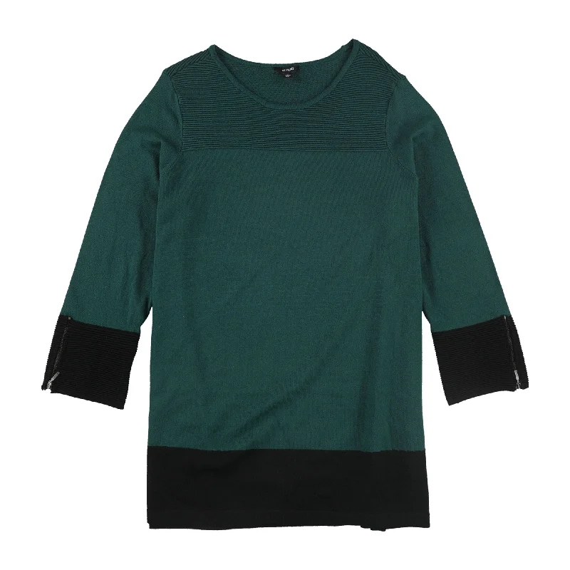 Comfortable Apparel Casual Wardrobe Alfani Womens Ottoman-Knit Pullover Sweater, Green, X-Large