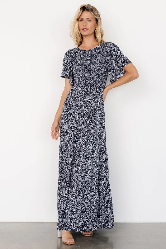 Stylish Comfort Look Trendy Vibes Eliza Maxi Dress | Midnight Print