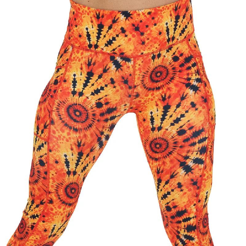 Trendy Warm Looks Soft Dressing Sunset Tie Dye Leggings