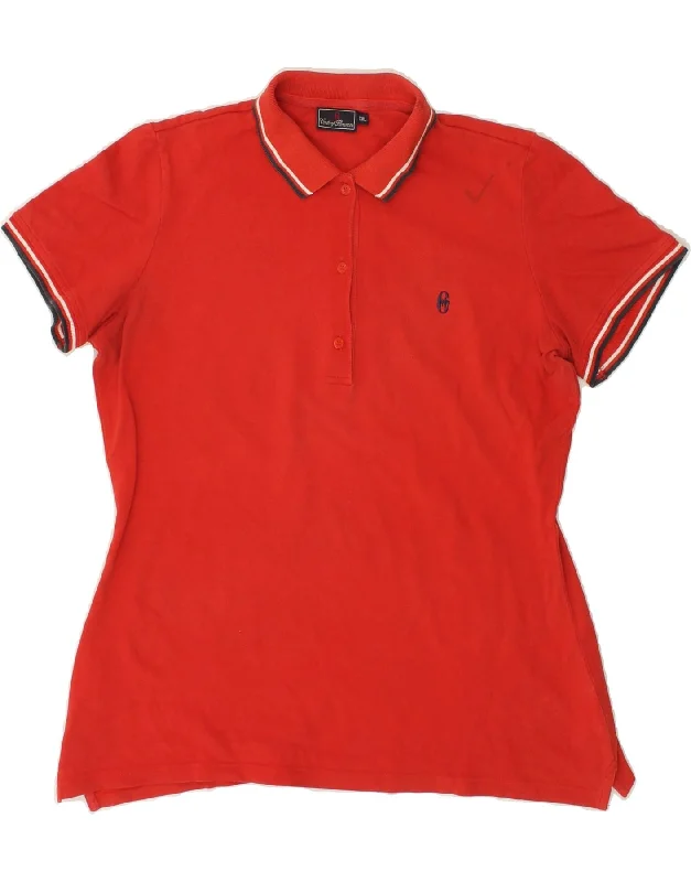 Casual Style Fits Comfy Chic CONTE OF FLORENCE Womens Polo shirt UK 20 2XL Red Cotton Casual Style Fits Comfy Chic CONTE OF FLORENCE Womens Polo shirt UK 20 2XL Red Cotton