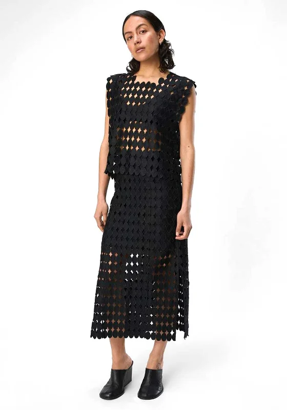 Affordable Outfits Comfortable Apparel Object Eika Disc Sheer Top, Black