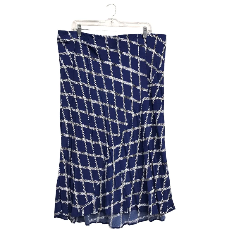 Comfy Daily Outfits Effortless Comfort SKIRT MIDI By AVA & VIV In BLUE & WHITE, Size:18 Comfy Daily Outfits Effortless Comfort SKIRT MIDI By AVA & VIV In BLUE & WHITE, Size:18