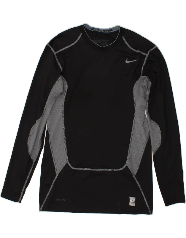 Cozy Everyday Wardrobe Soft Fit Clothing NIKE Womens Dri Fit Top Long Sleeve UK 20 2XL Black Colourblock Polyester Cozy Everyday Wardrobe Soft Fit Clothing NIKE Womens Dri Fit Top Long Sleeve UK 20 2XL Black Colourblock Polyester