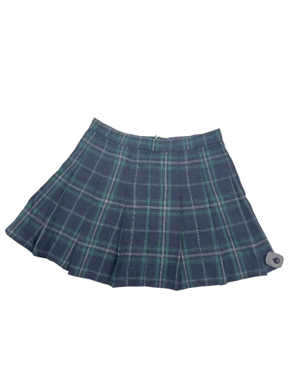 Modern Fitwear Warm Comfortwear Skirt Midi By Shein In Plaid Pattern, Size: Xl