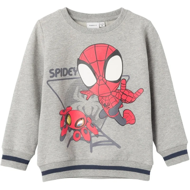 Name it Grey Melange Detlef Spidey Sweatshirt