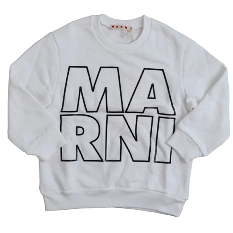Cozy Fit Outfits Comfort-driven Style Marni White Logo Sweater