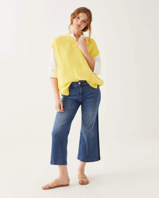 Effortless Wear Fits Cool Comfort Style Mersea Amalfi Sweater Vest Citrus