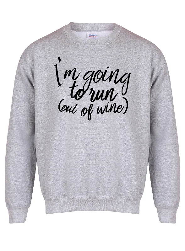 Cozy Wearable Styles Day-to-day Comfort I'm Going to Run (Out of Wine) - Unisex Fit Sweater