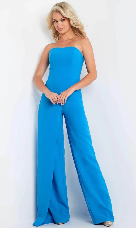 Soft Textured Wear Effortless Chic Style Jovani 23082 - Strapless Drapes Evening Jumpsuit Soft Textured Wear Effortless Chic Style Jovani 23082 - Strapless Drapes Evening Jumpsuit