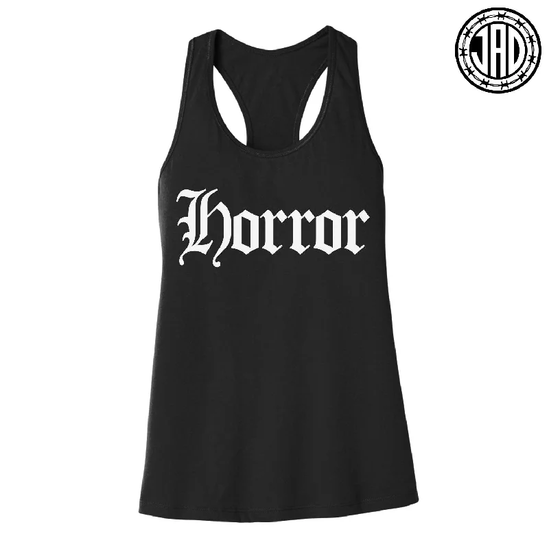 Cozy Street Looks Relaxed Fits Horror Old E - Women's Racerback Tank
