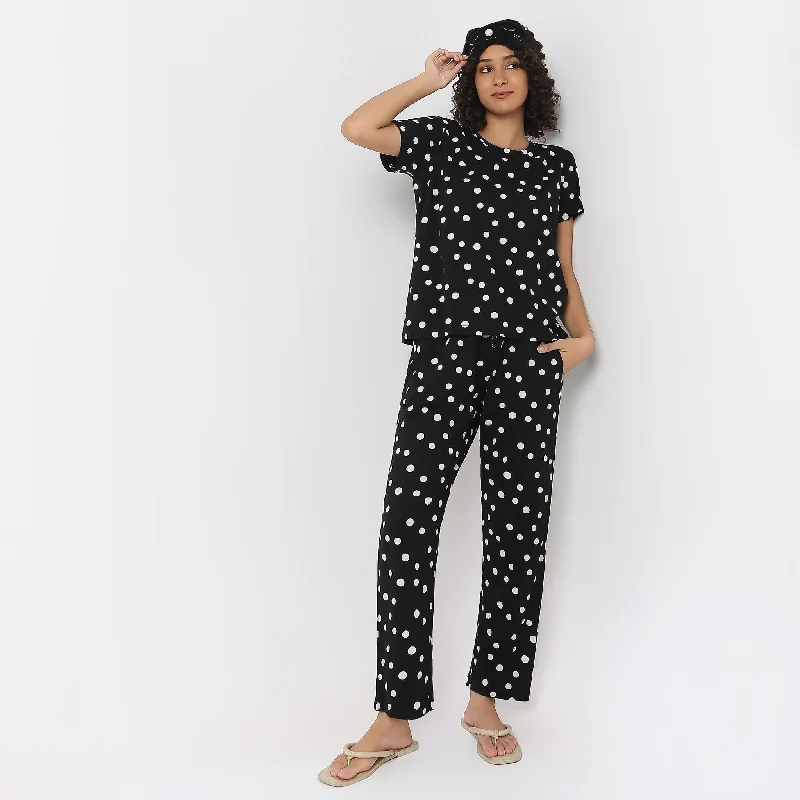 Budget-friendly Comfort Stylish Essentials Regular Fit Printed Lounge T-Shirt