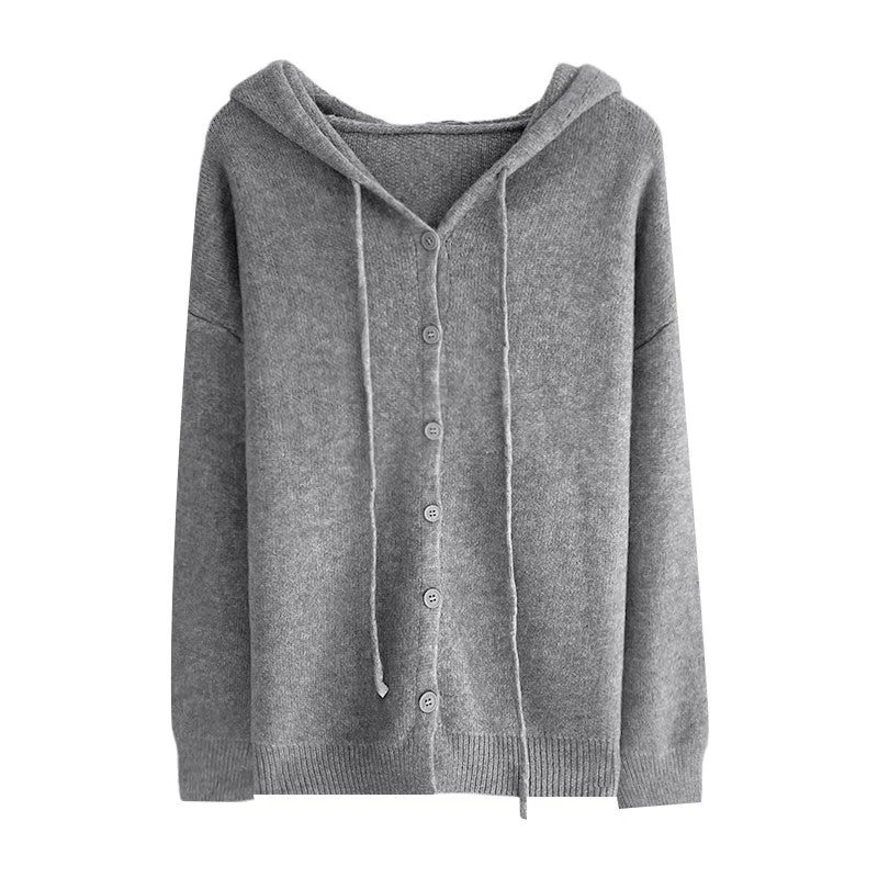 Effortless Layers Versatile Chic simple solid color long-sleeved knitted cardigan jacket      S4675