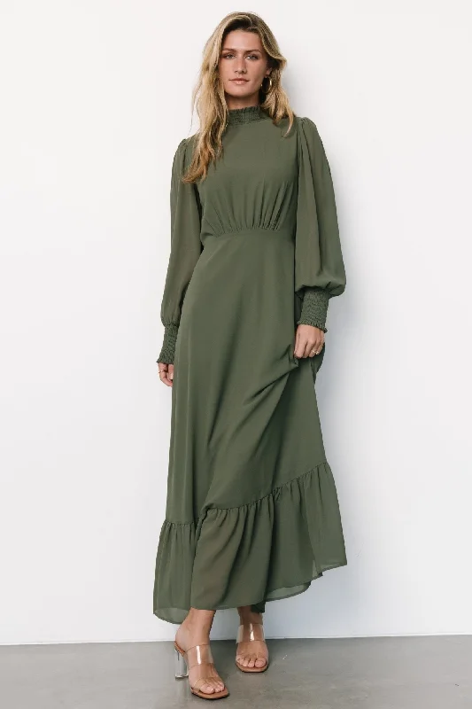 Luciana Maxi Dress | Dark Sage