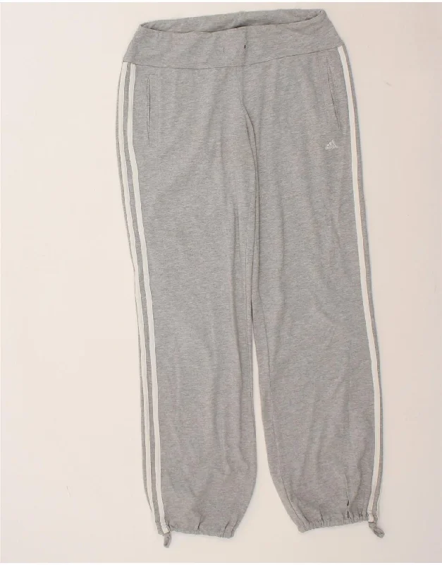 ADIDAS Womens Tracksuit Trousers Joggers UK 8/10 Small Grey