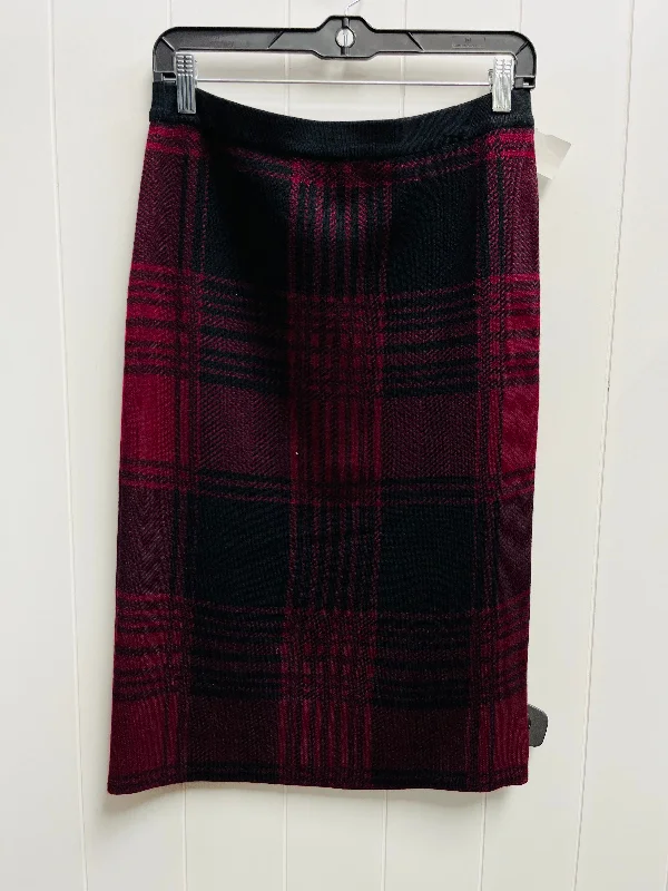 Relaxed Textiles Cozy Essentials Skirt Midi By Spense In Black & Red, Size: L
