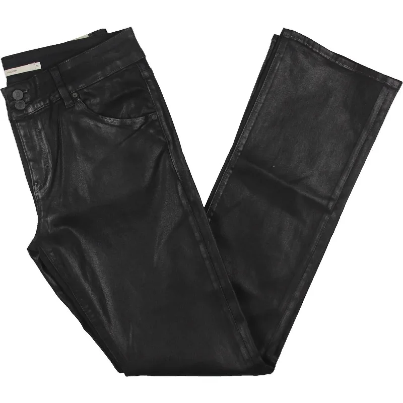 Comfortable Textiles Wear Effortless Chic Style Beth Womens Coated Mid-Rise Bootcut Jeans Comfortable Textiles Wear Effortless Chic Style Beth Womens Coated Mid-Rise Bootcut Jeans