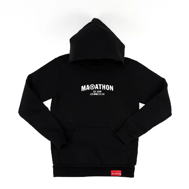 Marathon Registered Kid's Hoodie - Black/White