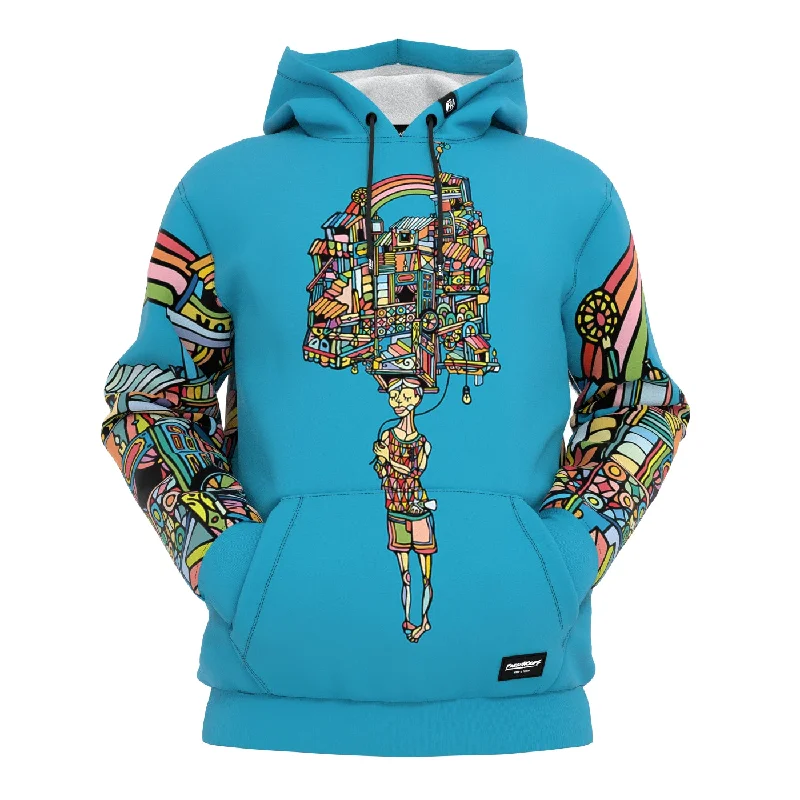 Comfortable Textiles Trendy Casuals Rainboy Blue Hoodie