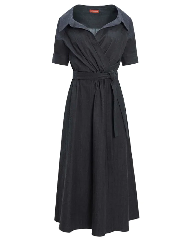 Cozy Looks Casual Layers Berry Blue Denim Lydia Dress