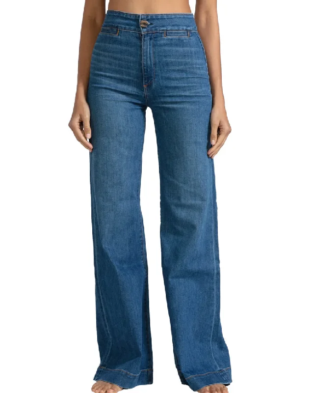 Cozy Essentials Comfortable Daywear Brighton Wide Leg Jean in Mercury