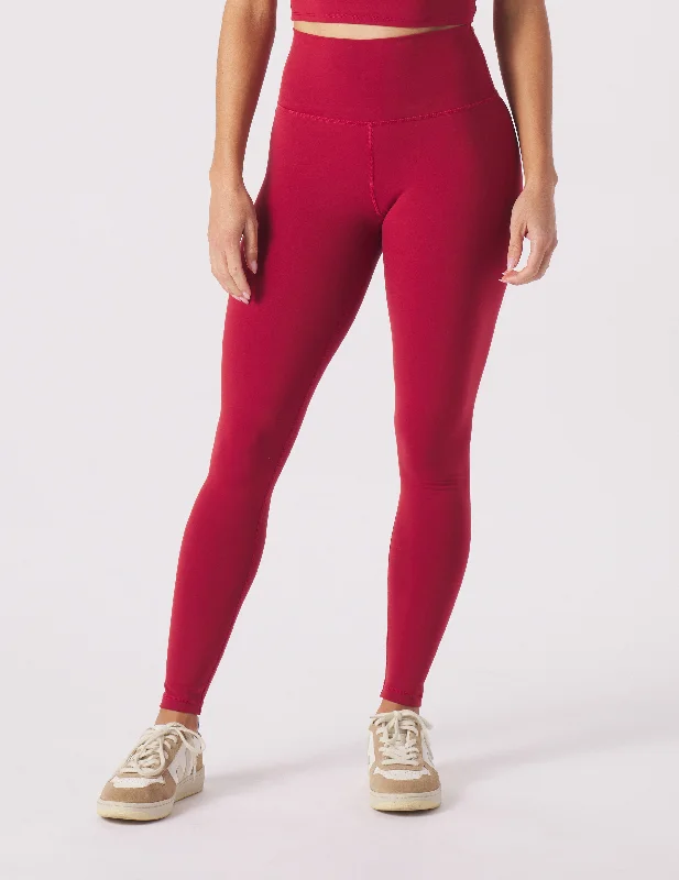 Effortless Chic Style Daily Chic High Waist Pure Legging: Cardinal
