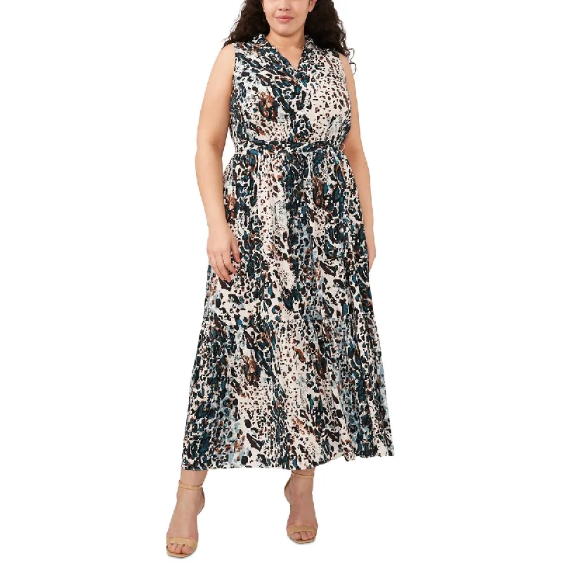 Soft and Cozy Apparel Daily Chic MSK Womens Plus Printed Rayon Maxi Dress