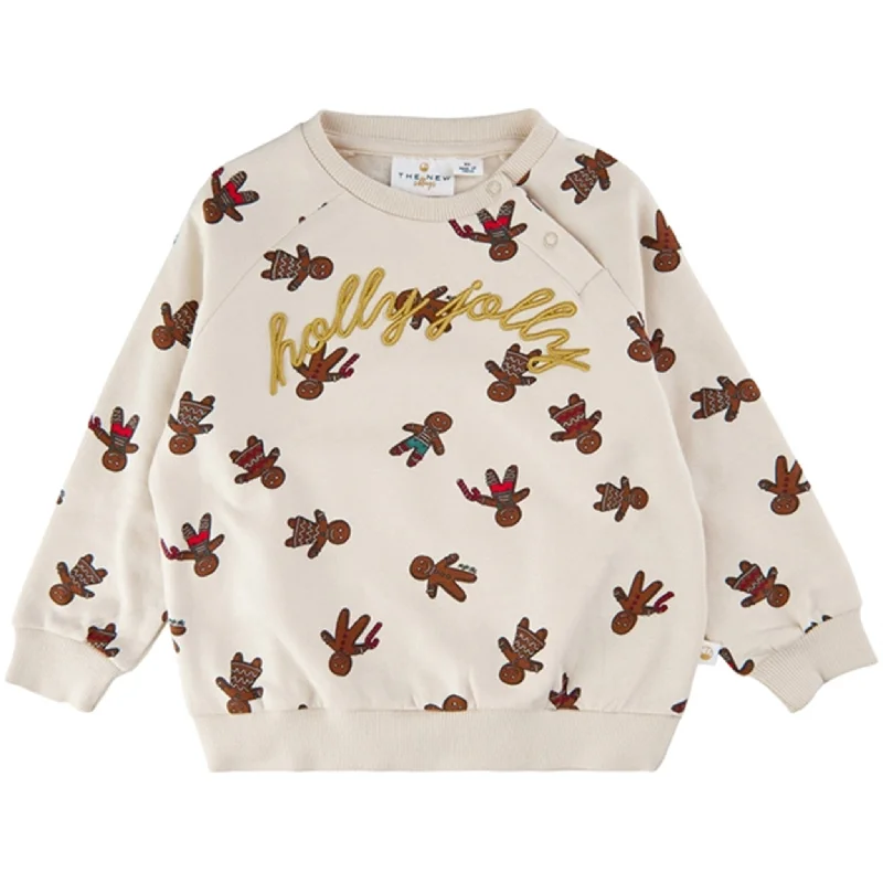 Cozy Outfits Wear Budget Comfort THE NEW Siblings White Swan Ginger Aop Holiday Ginga Sweatshirt