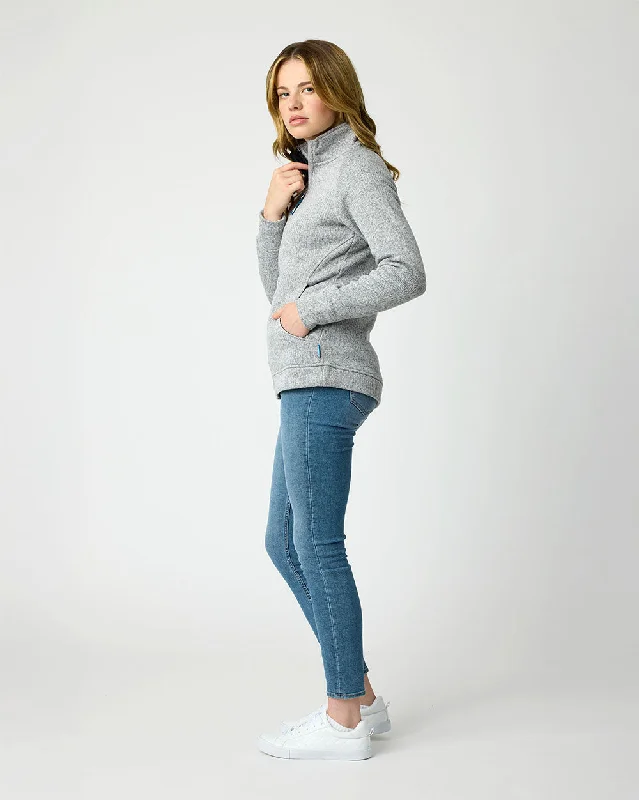 Casual Layers Practical Fashion Imai Recycled Knit Jacket in Pebble Marle