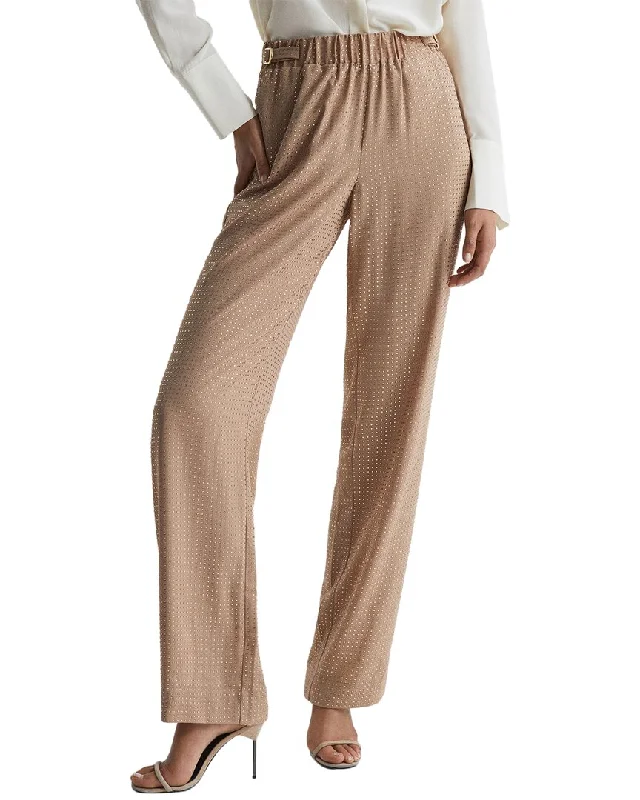 Practical Wear Pieces Cozy Essentials Reiss Arielle Wide Leg Embellished Trouser