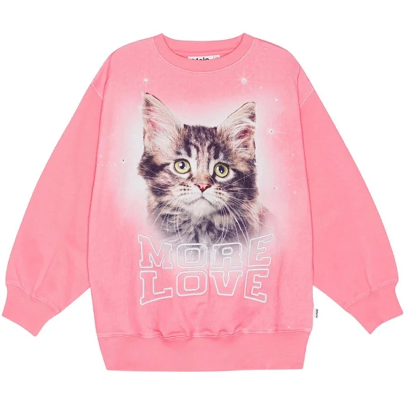 Comfy Pieces Relaxed Fits Molo More Love Cat Monti Sweatshirt