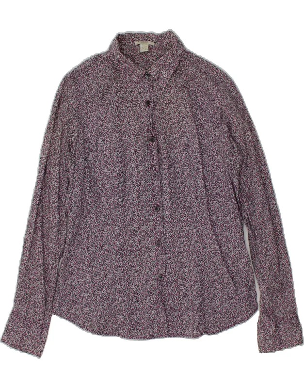 Streetwear Comfort Modern Daywear J. CREW Womens Shirt US 6 Medium Grey Floral Cotton