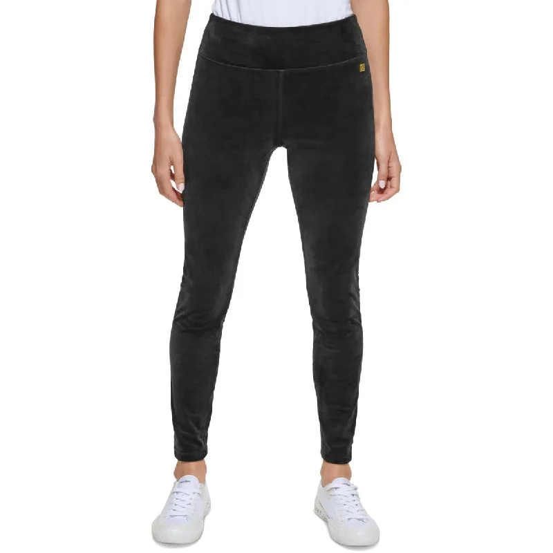 Fashionable Street Comfort Versatile Clothing Womens Velour Pull On Leggings