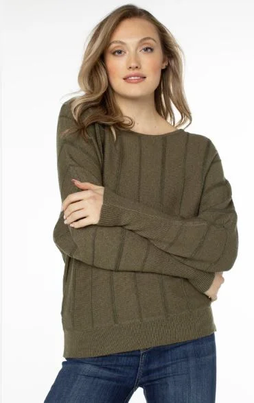 Cozy Looks Chic Textures Liverpool L/S Crew Dolman Sweater Myrtle Heather