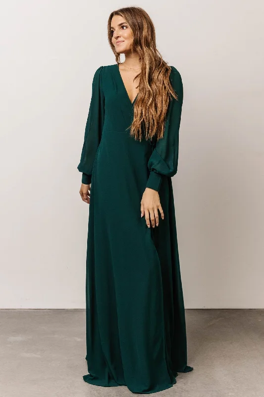 Everyday Wardrobe Essentials Chic and Cozy Kelsey Wrap Dress | Emerald