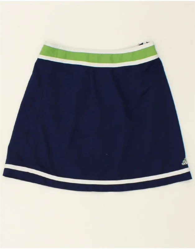 Chic Vibes Practical Fashion ADIDAS Womens Skirt UK 8 Small  Navy Blue Polyester