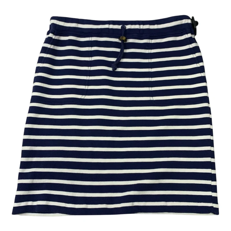 Trendy Warm Looks Cozy Wardrobe Skirt Mini & Short By Vineyard Vines In Blue & White, Size: Xs