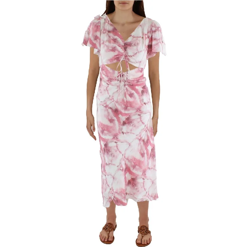 Simple Chic Wear Comfortable Textiles Lucy Paris Womens Echo Cutout Ruched Maxi Dress