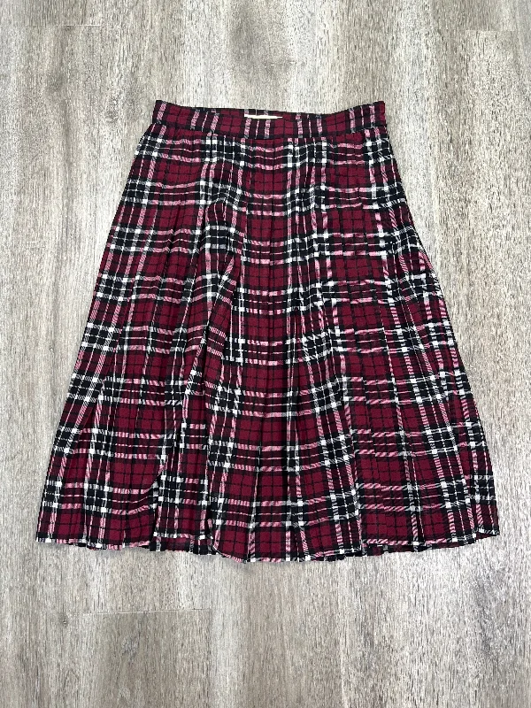 Comfortable Everyday Look Chic Everyday Wear Skirt Midi By Michael By Michael Kors In Plaid Pattern, Size: S Comfortable Everyday Look Chic Everyday Wear Skirt Midi By Michael By Michael Kors In Plaid Pattern, Size: S