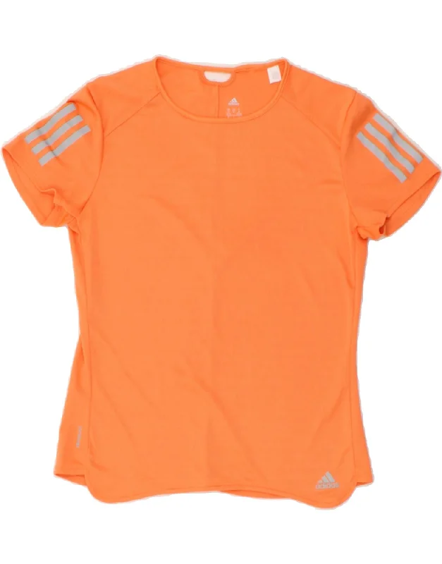 Fashionable Street Comfort Sleek Comfort ADIDAS Womens Climacool T-Shirt Top UK 12/14 Medium Orange Polyester Fashionable Street Comfort Sleek Comfort ADIDAS Womens Climacool T-Shirt Top UK 12/14 Medium Orange Polyester