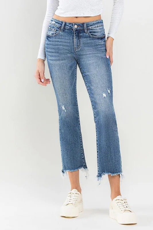 Trendy Warm Looks Fashionable Comfortwear Lovervet Mid Rise Frayed Hem Jeans
