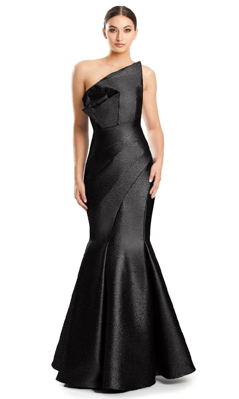 Alexander by Daymor 1879F23 - Fold Over Asymmetrical Evening Dress