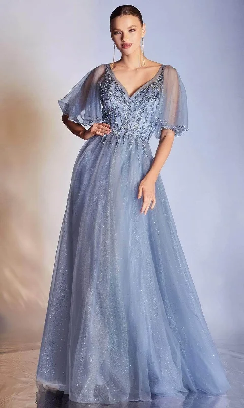Versatile Comfort Pieces Cozy Casuals Ladivine CD0175 - Embellished V-Neck A-Line Prom Gown Versatile Comfort Pieces Cozy Casuals Ladivine CD0175 - Embellished V-Neck A-Line Prom Gown