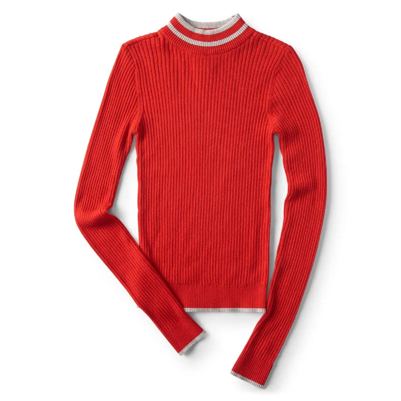 Practical Wear Pieces Simple Comfort Style Aeropostale Womens Tipped Pullover Sweater, Red, Small