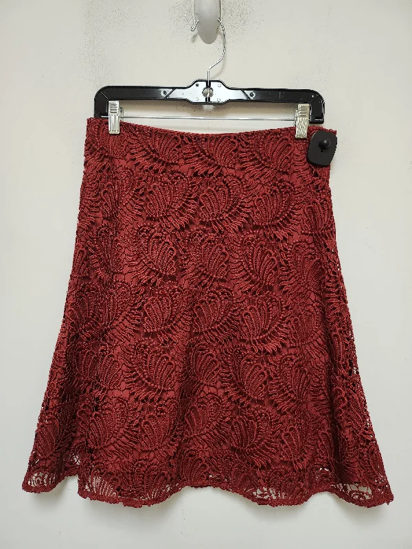 Simple Wear Casual Comfort Skirt Mini & Short By Loft In Red, Size: 6