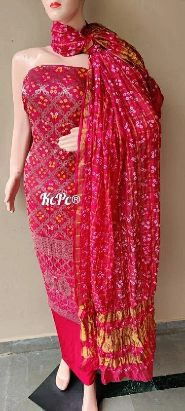 Relaxed Street Styles Comfortable Apparel KcPc Banarasi Bandhej Gharchola salwar suit Relaxed Street Styles Comfortable Apparel KcPc Banarasi Bandhej Gharchola salwar suit