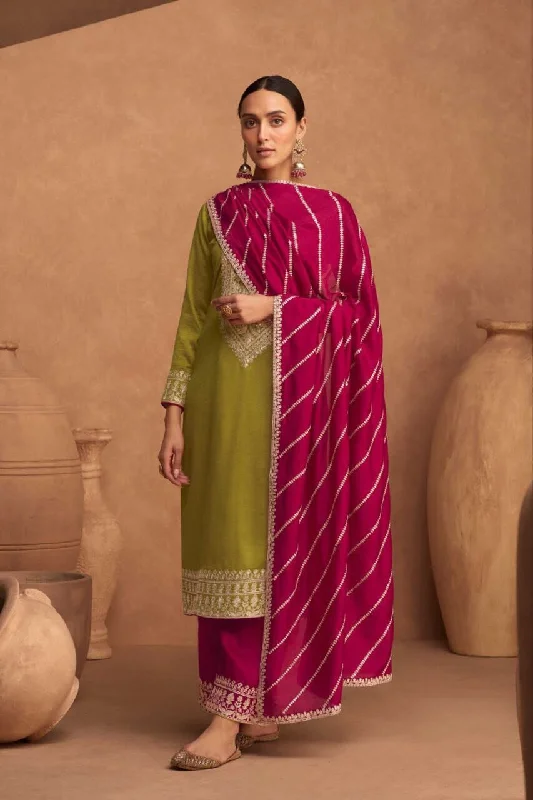 Simple Stylish Wear Stylish Attire 9483 Kesariya Premium Silk with Jari Designer Suit